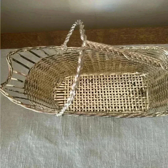 Vintage had made silver plated basket, wine holder holder - Picture 3 of 6